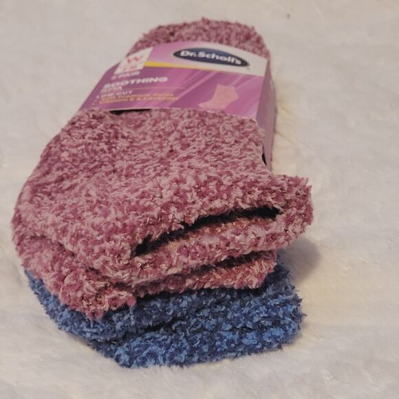 Dr Scholls Low Cut Soothing Spa Socks 2 Pair Lavender & Vitamin E Infused New - Picture 5 of 8